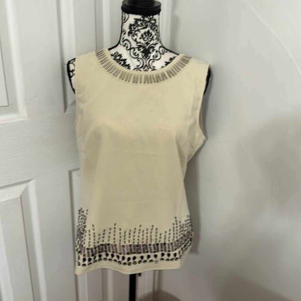✨ Muir Beach Beaded Ivory Top ✨
